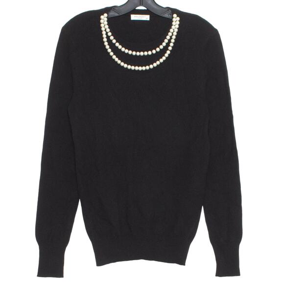Equipment Sweater Pearl Wool Cashmere Quiet Luxury Preppy Old Money Black Small - Picture 1 of 7